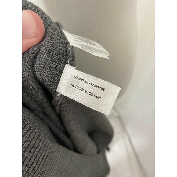 Men's Large Sweater Remington Grey Cutter & Buck Half Zip Ribbed Knit - Picture 10 of 12